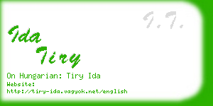 ida tiry business card